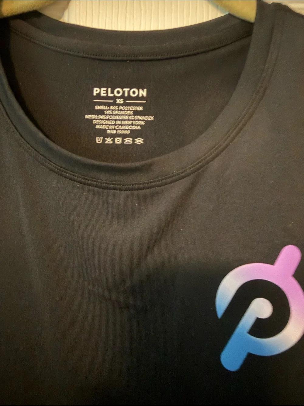 Peloton Women's Black Logo mesh side panel Tank  NWT